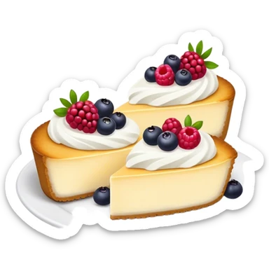 cheesecakes with berries and sour cream sticker