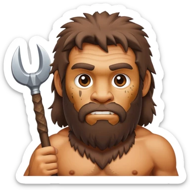 prehistoric caveman with club sticker