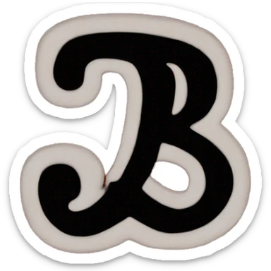 the letter R that has a red blackground sticker