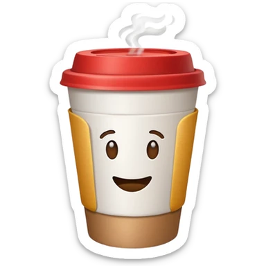 to-go coffee cup sticker