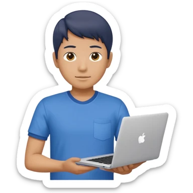 A japanese DEVELOPER WITH A LAPTOP sticker