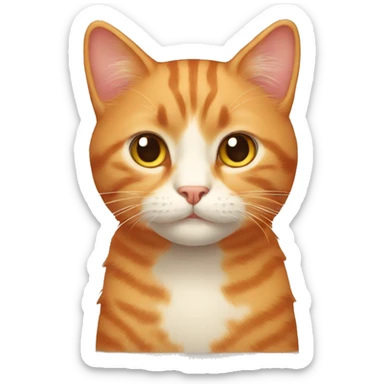 light red cat sticker