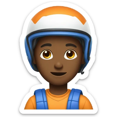 boy in sports gear helmets sticker