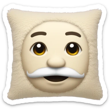 beige sherpa pillow sticker