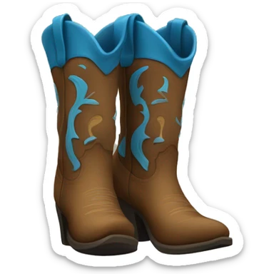 Blue Cowgirl Boots  sticker