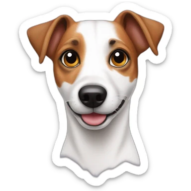 Jack Russell With a spot in the right eye  sticker