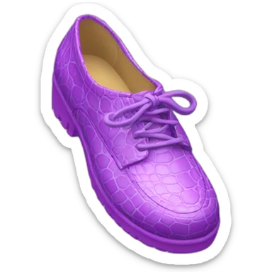 lila croc shoe sticker