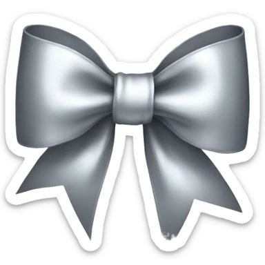 A silver bow sticker