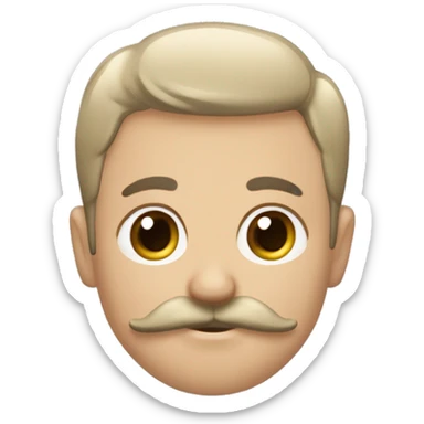 Petit allemand avec une petite moustache carrée et les cheveux plaqués mis sur le côté  sticker