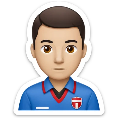 referee blue (#00A3E0) and red (#F9423A) sticker