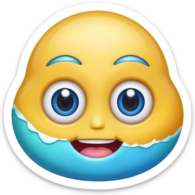 charactarised colorful minerals with eyes and mouth single sticker