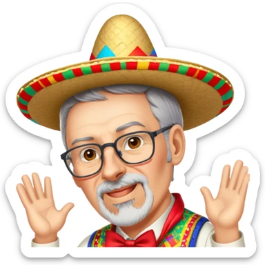 Fiestero with Sombrero sticker