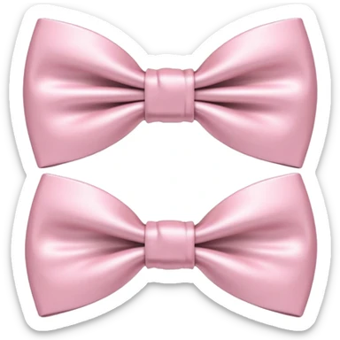 pale pink bow ties that shine sticker