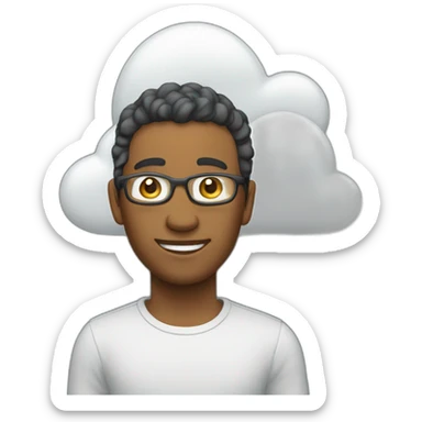 Éclaire qui sort d’un nuage sticker