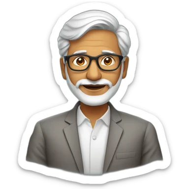 a 60 year old indian startup founder sticker