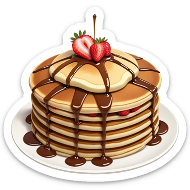 Nutella strawberry pancake sticker