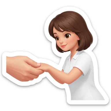 hand massage in a luxury spa by a beautician sticker