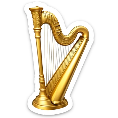 Irish golden harp sticker