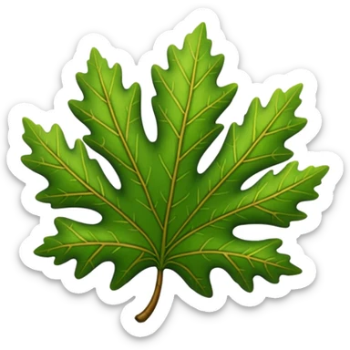 oak leaf sticker