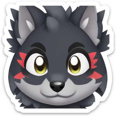 Kawaii baby Zorua-Zoroark-Mightyena sticker