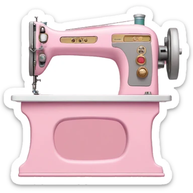 Sewing machine pink details sticker