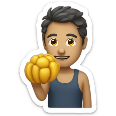 Personne qui fait une pompes  sticker