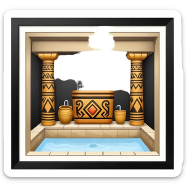 aztec public bath sticker