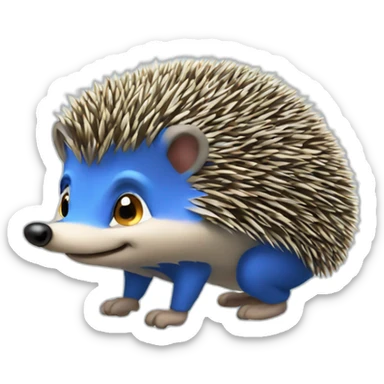 A blue hedgehog sticker