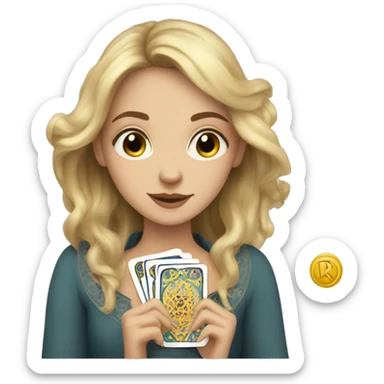 white girls and tarot card sticker
