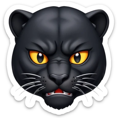 angry panther animal sticker