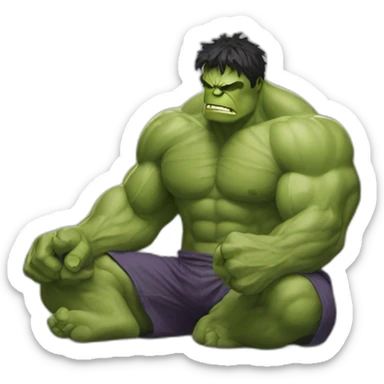 Hulk meditando sticker