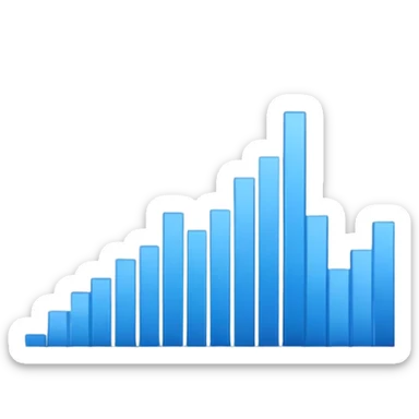 data chart with rising trend line sticker