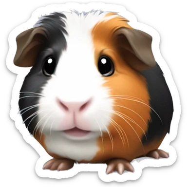 Tri-colour guinea pig sticker