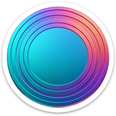 Many Coins pack
in gradient of turquoise, blue, pink, purple, and coral
 sticker