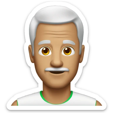 65yo man tennis balding  sticker