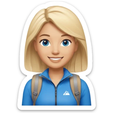 memoji face iphone: celebrity women hiking sticker