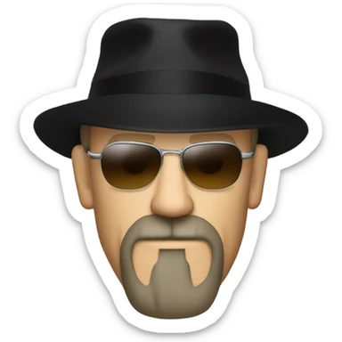 Heisenberg silhouette hat wayfarers goatee  sticker