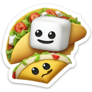 Marshmallows and tacos sticker