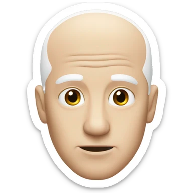 white bald man face palming sticker