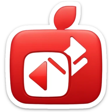 red youtube logo alternative sticker