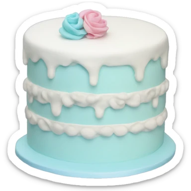 pastel blue cake sticker
