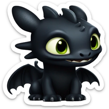 Toothless the Night Fury dragon sticker