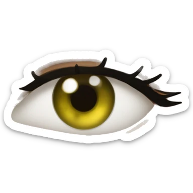 very pretty brunette light green eyes sticker