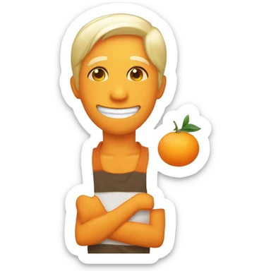 an orange color emoji to use in discord exprssing the feeling of have a nice dayligh sticker