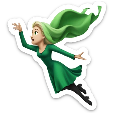 Defying gravity wicked  sticker