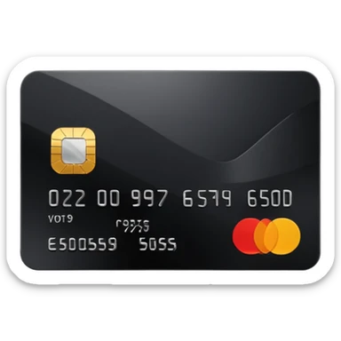 black credit card, no text sticker