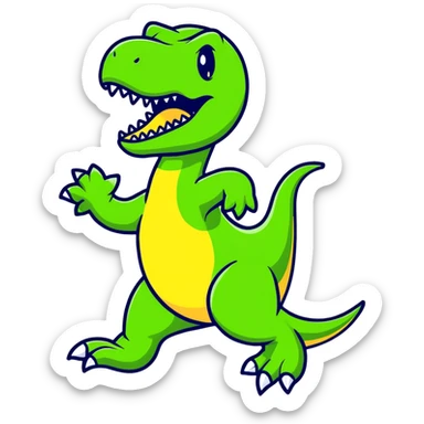 Dinosaur dancing sticker