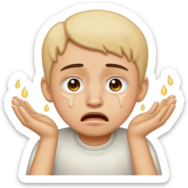 Cry because i m hungry sticker