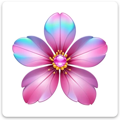sakura flower with holographic finish sticker