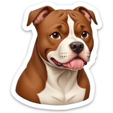 muscular Staffordshire Bull Terrier dog with short coat, broad head, and strong jaw sticker